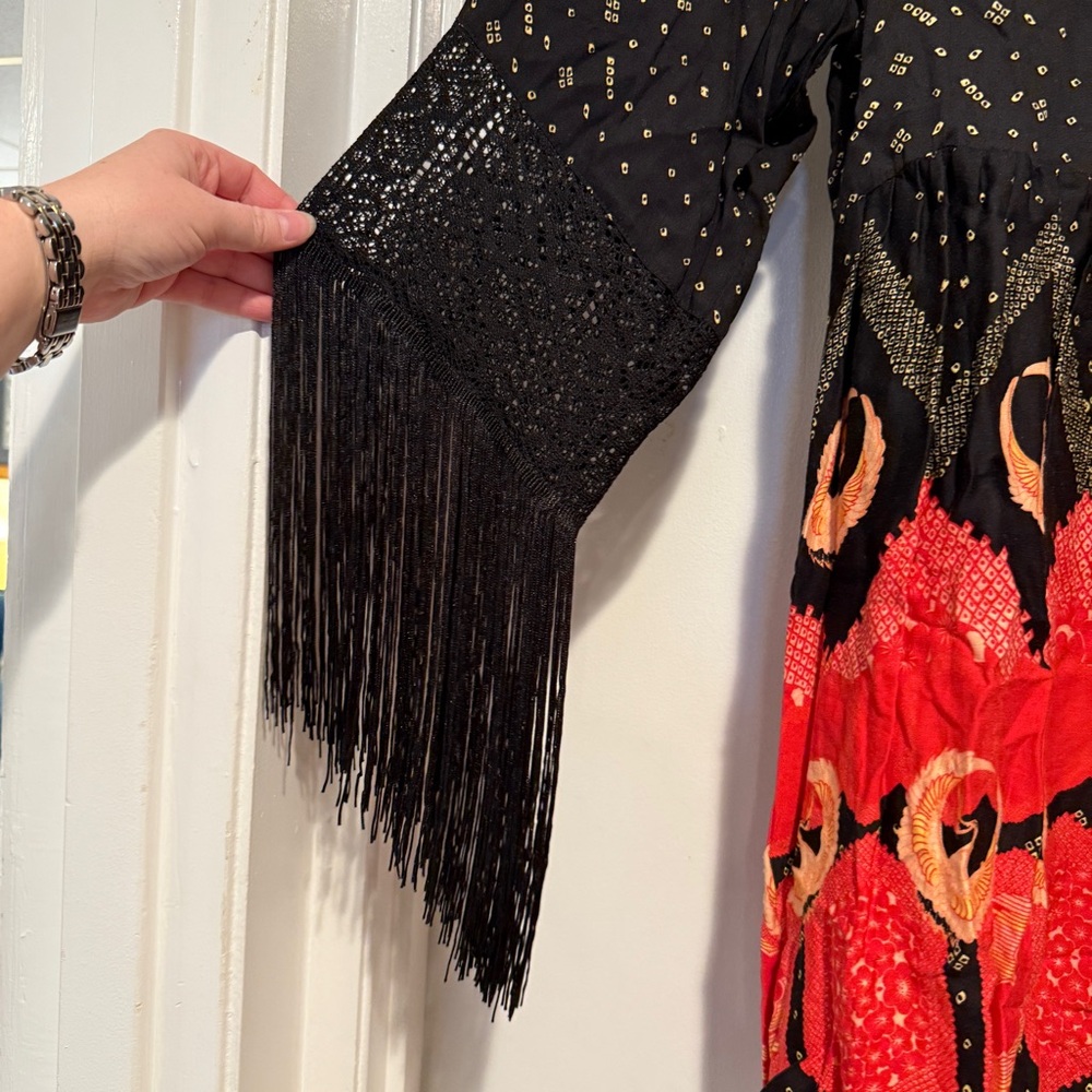 MINKPINK Dancing Crane Fringe Mini Dress - Picture 7 of 9